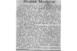 Música moderna Crítica Musical