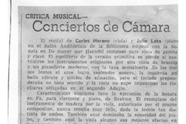 Conciertos de cámara Crítica Musical
