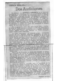 Dos Audiciones Crítica Musical