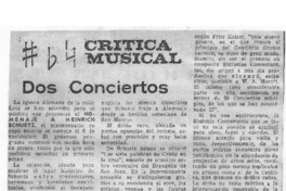 Dos Conciertos Crítica Musical