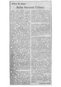 Ballet Nacional Chileno Crítica de Danza