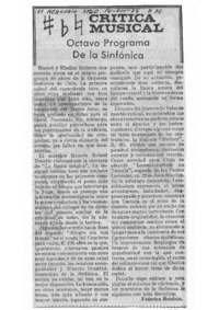 Octavo Programa de la Sinfónica Crítica musical
