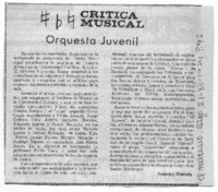 Orquesta Juvenil Crítica musical