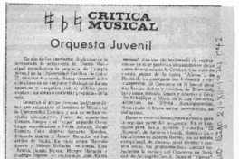 Orquesta Juvenil Crítica musical