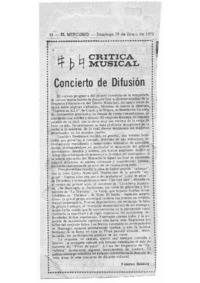 Concierto de Difusión Crítica musical