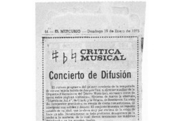 Concierto de Difusión Crítica musical