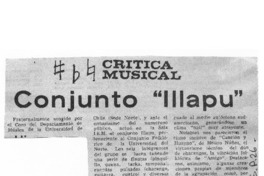 Conjunto "Illapu" Crítica Musical