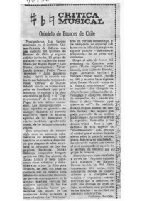 Quinteto de Bronces de Chile Crítica Musical