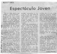 Espectáculo Joven Música y danza