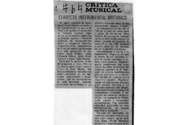 Cuarteto Instrumental Británico Crítica Musical