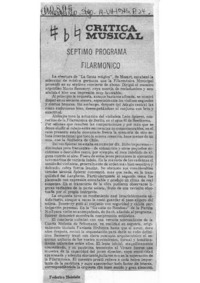 Séptimo Programa Filarmónico Crítica Musical