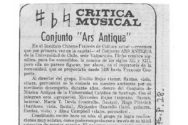 Conjunto"Ars Antiqua" Crítica Musical