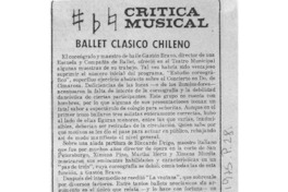 Ballet Clásico Chileno Crítica Musical