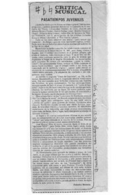 Pasatiempos Juveniles Crítica Musical