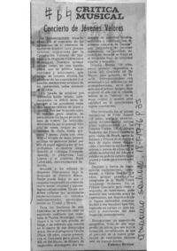 Concierto de Jóvenes valores Crítica Musical
