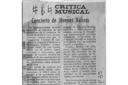 Concierto de Jóvenes valores Crítica Musical