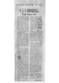 Grupo cámara Chile Crítica Musical