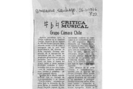 Grupo cámara Chile Crítica Musical