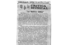 "La Nueva Obra" Crítica Musical