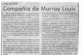 Compañía de Murray Louis Crítica de Danza