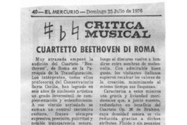 Cuarteto Beethoven di Roma Crítica musical