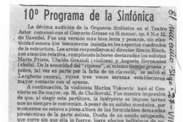 10° Programa de la Sinfónica Crítica musical