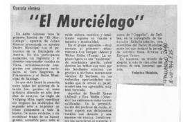 "El Murciélago" Opereta Vienesa
