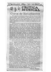 Coros de Estudiantes Crítica Musical