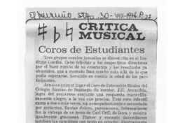 Coros de Estudiantes Crítica Musical