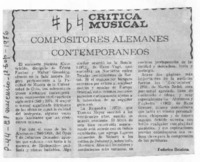 Compositores Alemanes Contemporáneos Crítica Musical