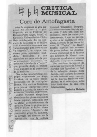 Coro de Antofagasta Crítica Musical