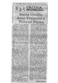 Santa Cecilia, Arno Freiwald, y Wiltrud Fuchs Crítica Musical