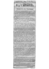 Oratorio de Navidad Crítica Musical