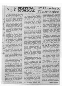 2° Concierto Filarmónico Crítica Musical