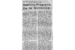 Septimo Programa de la Sinfónica Crítica Musical