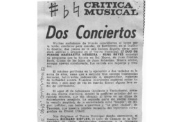 Dos conciertos Crítica de danza