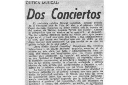 Crítica Musical Dos concierto