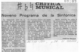 Crítica Musical Noveno Programa de la Sinfónica