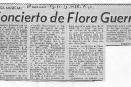 Crítica Musical Concierto de Flora Guerra
