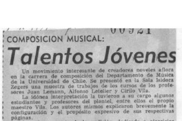Composición Musical Talentos Jóvenes