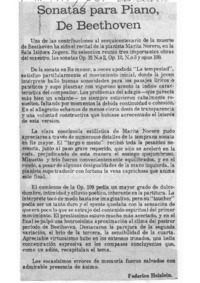 Crítica Musical Sonatas para Piano, de Beethoven