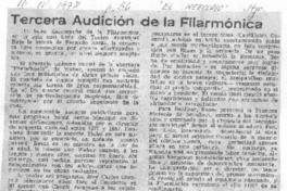 Crítica Musical Tercera Audición de la Filarmónica