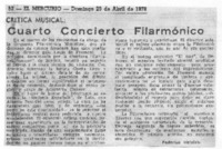 Crítica Musical Cuarto concierto filarmónico