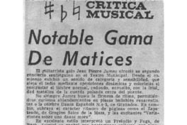 Crítica Musical Notable Gama de Matices