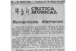 Crítica Musical Románticos Alemanes