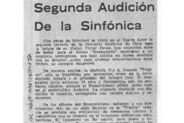 Segunda Audición de la Sinfónica Crítica Musical
