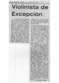 Violinista de Excepción Crítica Musical