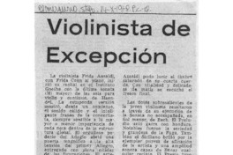 Violinista de Excepción Crítica Musical
