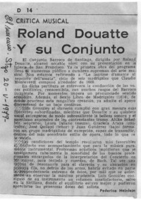 Roland Douatte y su Conjunto Crítica Musical