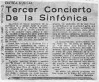 Tercer Concierto de la Sinfónica Crítica Musical